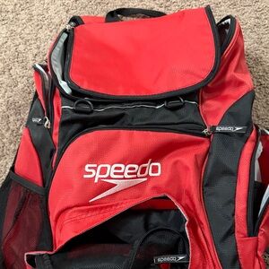 Speedo Swim Backpack in Red and Black